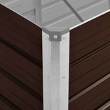 Garden Raised Bed Brown 240x80x45 cm Galvanised Steel - Rear View