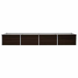 Garden Raised Bed Brown 320x80x45 cm Galvanised Steel