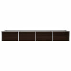 Garden Raised Bed Brown 320x80x45 cm Galvanised Steel