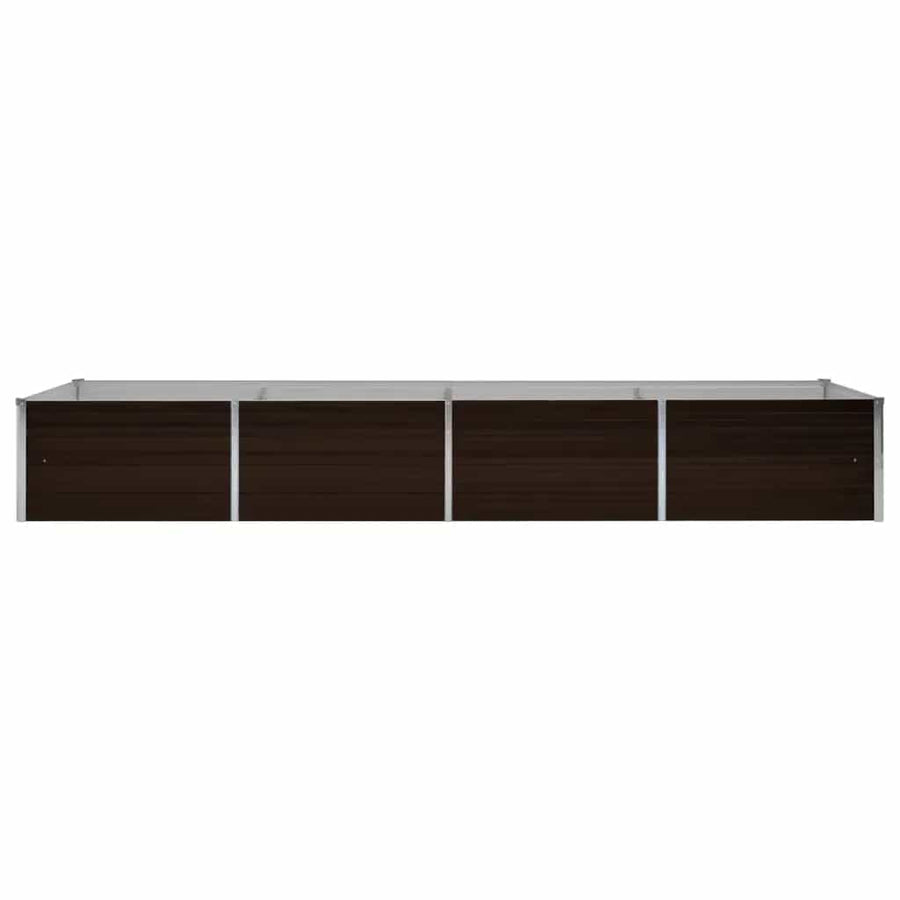 Garden Raised Bed Brown 320x80x45 cm Galvanised Steel