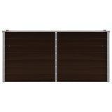 Garden Raised Bed Brown 160x40x77 cm Galvanised Steel - Top-Down View