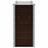 Garden Raised Bed Brown 160x40x77 cm Galvanised Steel