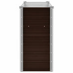 Garden Raised Bed Brown 160x40x77 cm Galvanised Steel