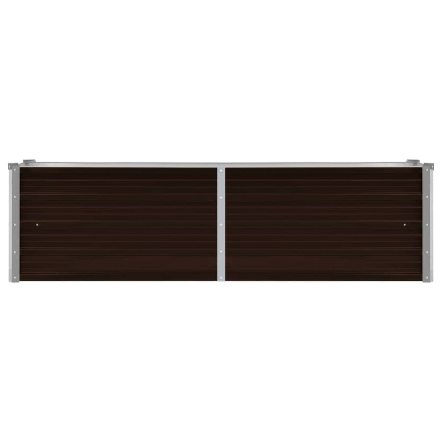 Garden Raised Bed Brown 160x40x45 cm Galvanised Steel