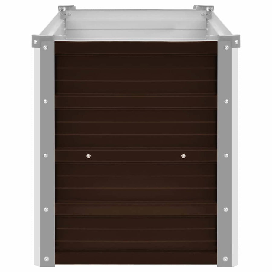 Garden Raised Bed Brown 160x40x45 cm Galvanised Steel