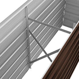 Garden Raised Bed Brown 160x40x45 cm Galvanised Steel - Close-Up Angle