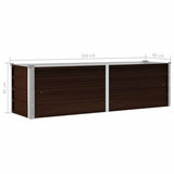 Garden Raised Bed Brown 160x40x45 cm Galvanised Steel