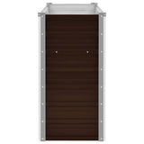 Garden Raised Bed Brown 100x40x77 cm Galvanised Steel