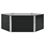 Raised Garden Bed Anthracite 129x129x45 cm Galvanised Steel