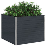 Raised Garden Bed Anthracite 100x100x77 cm Galvanised Steel - 45-Degree Angle