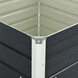 Raised Garden Bed Anthracite 100x100x77 cm Galvanised Steel