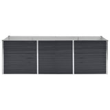 Garden Raised Bed Anthracite 240x80x77 cm Galvanised Steel - Top-Down View