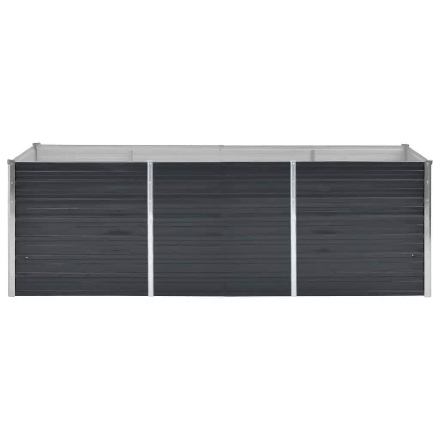 Garden Raised Bed Anthracite 240x80x77 cm Galvanised Steel