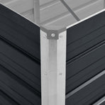 Garden Raised Bed Anthracite 240x80x77 cm Galvanised Steel