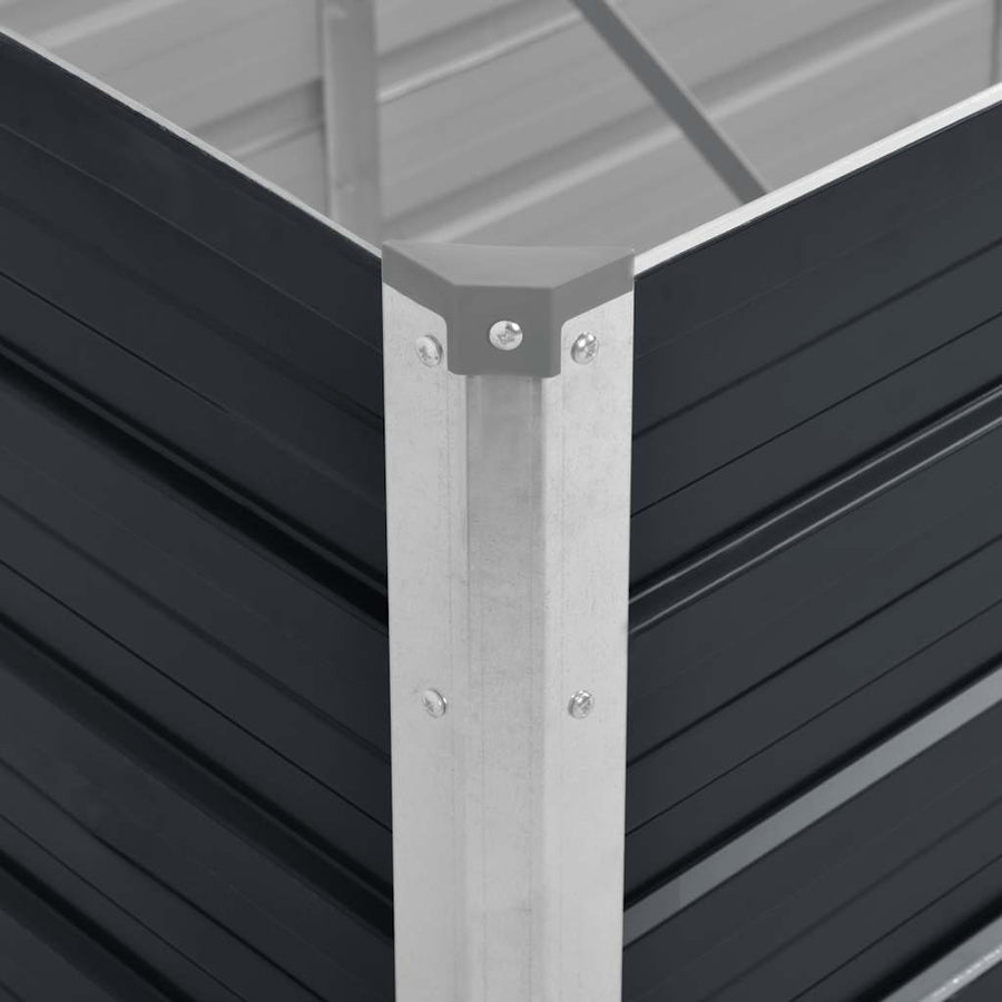 Garden Raised Bed Anthracite 240x80x77 cm Galvanised Steel
