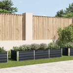 Garden Raised Bed Anthracite 240x80x45 cm Galvanised Steel