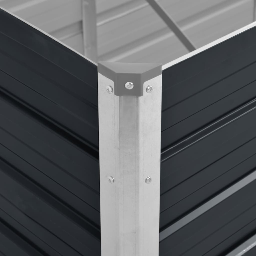 Garden Raised Bed Anthracite 320x80x77 cm Galvanised Steel