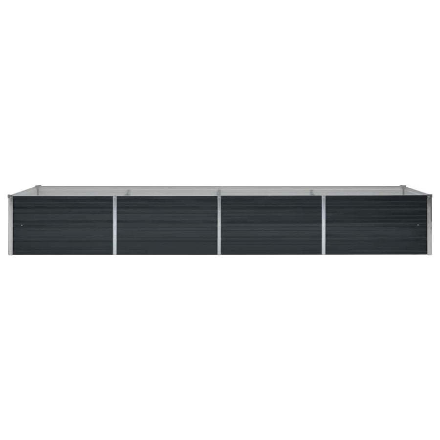 Garden Raised Bed Anthracite 320x80x45 cm Galvanised Steel