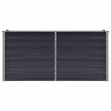 Garden Raised Bed Anthracite 160x40x77 cm Galvanised Steel