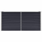 Garden Raised Bed Anthracite 160x40x77 cm Galvanised Steel