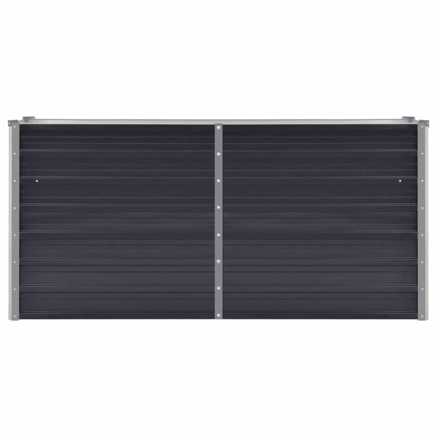 Garden Raised Bed Anthracite 160x40x77 cm Galvanised Steel