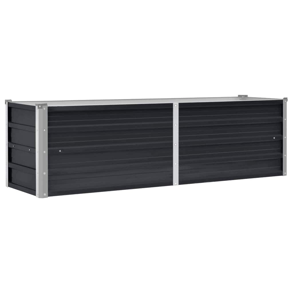 Garden Raised Bed Anthracite 160x40x45 cm Galvanised Steel