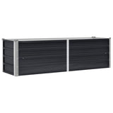 Garden Raised Bed Anthracite 160x40x45 cm Galvanised Steel