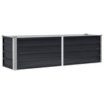 Garden Raised Bed Anthracite 160x40x45 cm Galvanised Steel