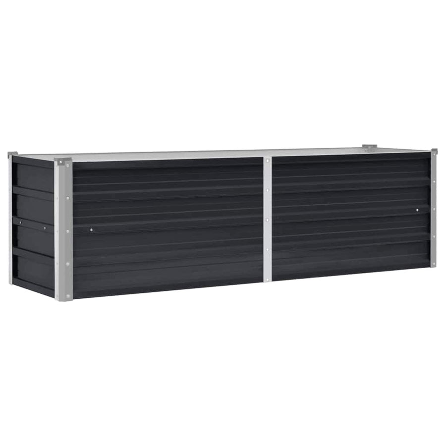 Garden Raised Bed Anthracite 160x40x45 cm Galvanised Steel