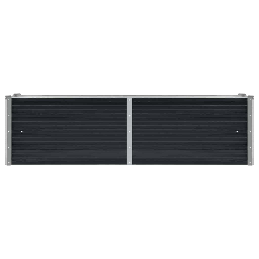 Garden Raised Bed Anthracite 160x40x45 cm Galvanised Steel