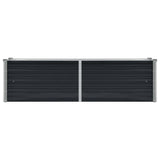 Garden Raised Bed Anthracite 160x40x45 cm Galvanised Steel - Top-Down View