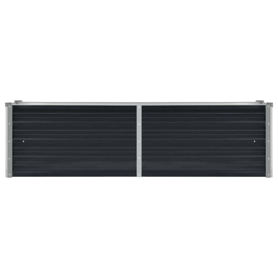 Garden Raised Bed Anthracite 160x40x45 cm Galvanised Steel