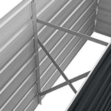 Garden Raised Bed Anthracite 160x40x45 cm Galvanised Steel - Rear View