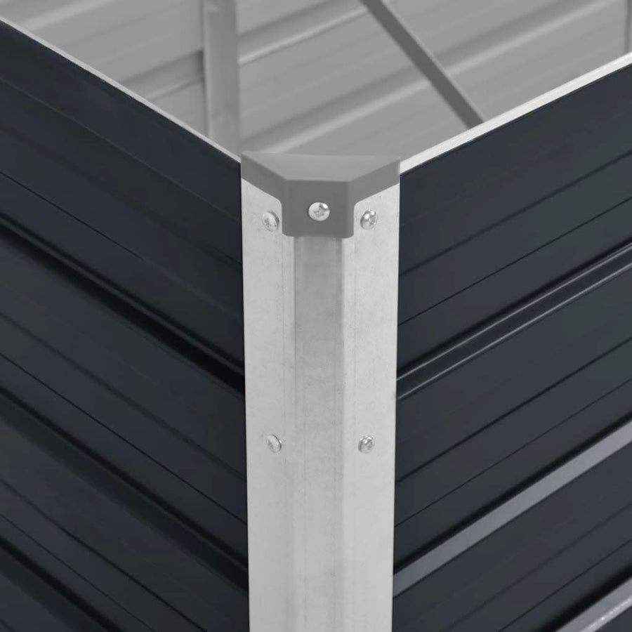 Garden Raised Bed Anthracite 160x40x45 cm Galvanised Steel
