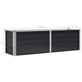 Garden Raised Bed Anthracite 160x40x45 cm Galvanised Steel