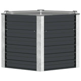 Garden Raised Bed Anthracite 129x129x77 cm Galvanised Steel
