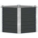 Garden Raised Bed Anthracite 129x129x77 cm Galvanised Steel