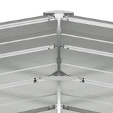 Garden Raised Bed Anthracite 129x129x77 cm Galvanised Steel - Low Angle