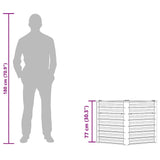 Garden Raised Bed Anthracite 129x129x77 cm Galvanised Steel - Extra Image