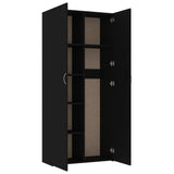 Storage Cabinet Black 80x35.5x180 cm Engineered Wood