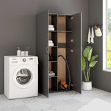 Storage Cabinet Grey 80x35.5x180 cm Engineered Wood - Front View