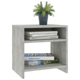 Bedside Cabinet Concrete Grey 40x30x40 cm Engineered Wood - Side View