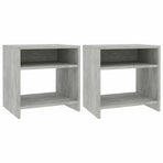 Bedside Cabinets 2 pcs Concrete Grey 40x30x40cm Engineered Wood