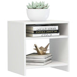 Bedside Cabinet High Gloss White 40x30x40 cm Engineered Wood - Side View