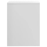 Bedside Cabinet High Gloss White 40x30x40 cm Engineered Wood - 45-Degree Angle
