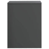 Bedside Cabinets 2 pcs High Gloss Grey 40x30x40 cm Engineered Wood - Rear View
