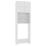 Washing Machine Cabinet White 64x25.5x190 cm Engineered Wood