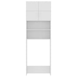 Washing Machine Cabinet White 64x25.5x190 cm Engineered Wood