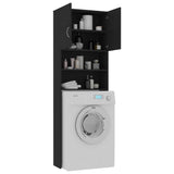 Washing Machine Cabinet Black 64x25.5x190 cm Engineered Wood - Top-Down View