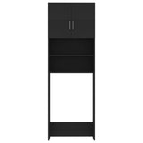 Washing Machine Cabinet Black 64x25.5x190 cm Engineered Wood